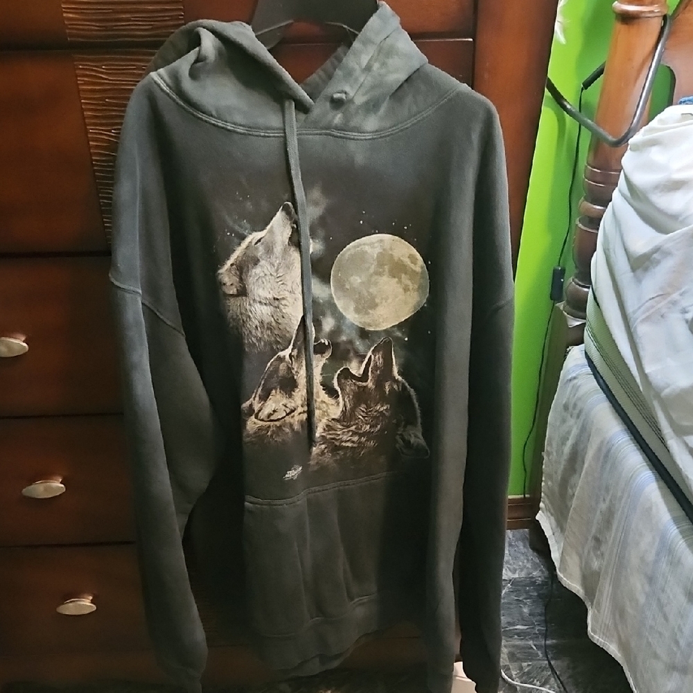 The Mountain Black Wolf Moon Hoodie